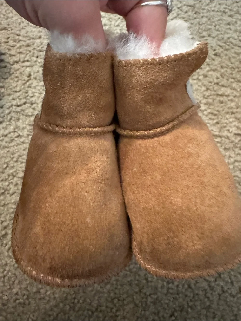 UGG Baby Chestnut Suede Booties